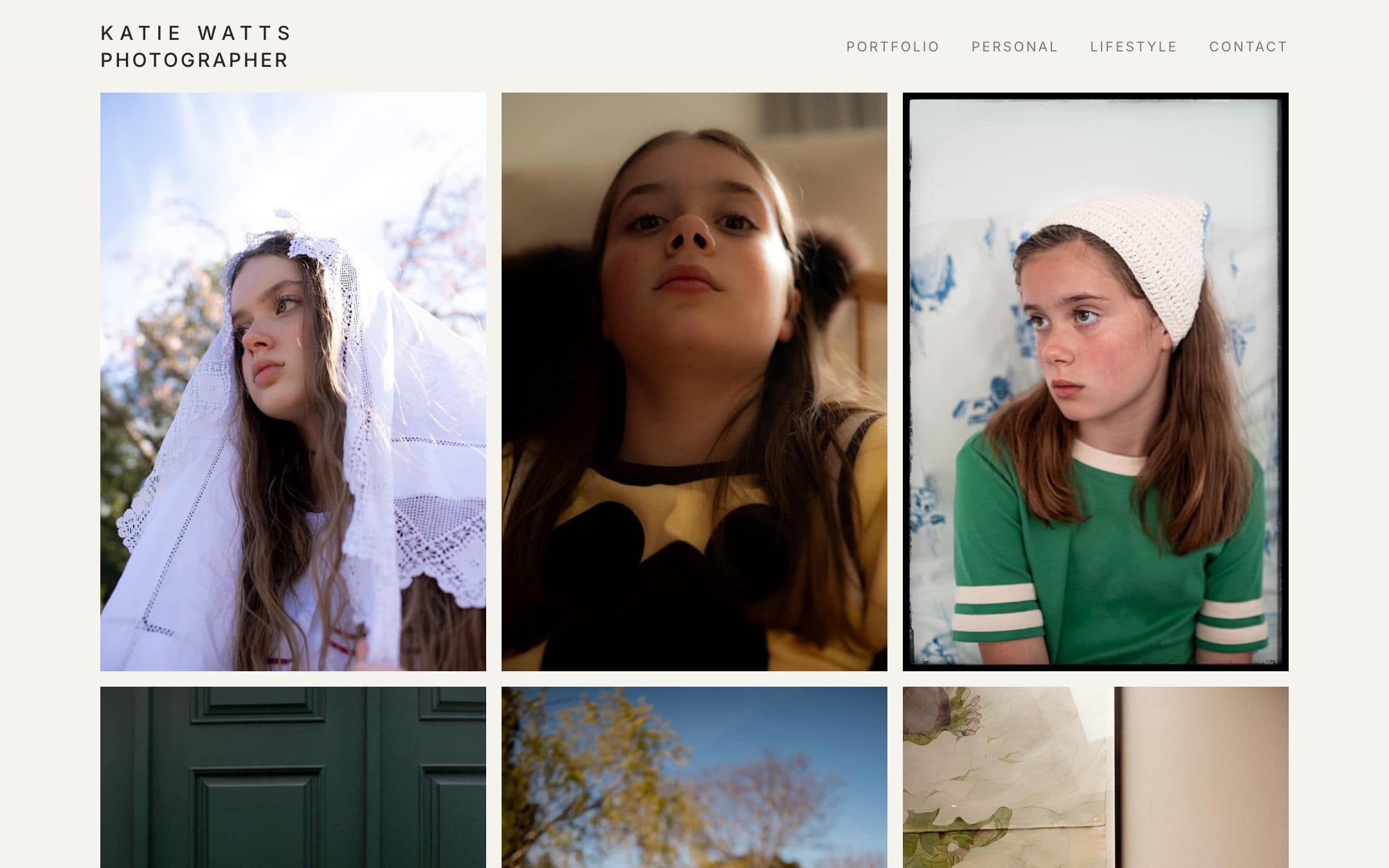The Katie Watts Photography site, a gallery-led photography portfolio