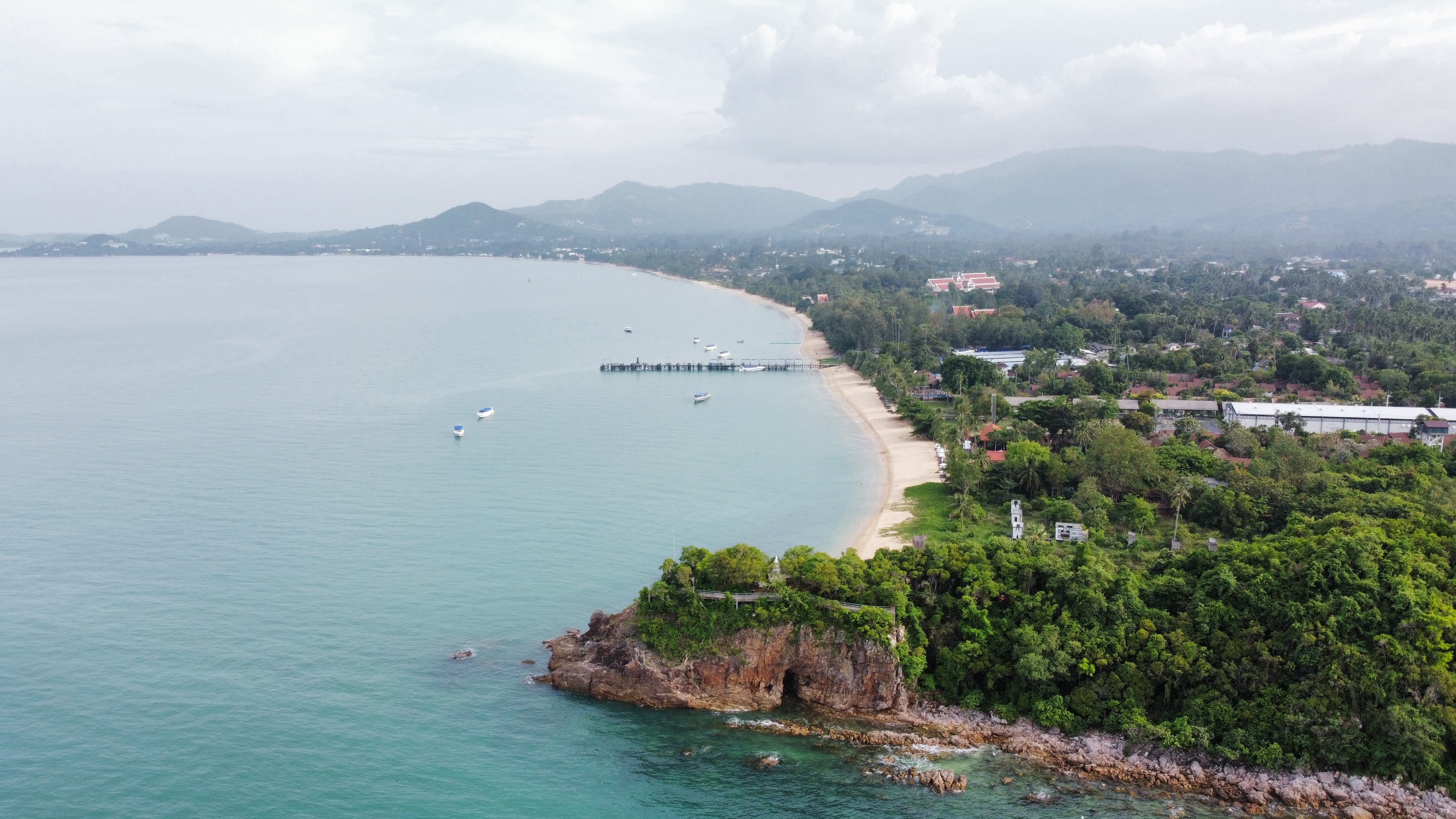 Aerial view of Thailand coastline